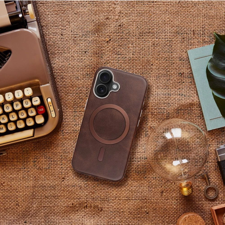 Etui do iPhone 11 Gentleman Mag Cover MagSafe Brązowe Skórzane