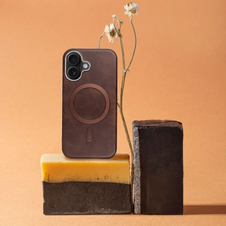 Etui do iPhone 11 Gentleman Mag Cover MagSafe Brązowe Skórzane