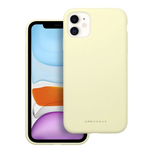 Etui do iPhone 11 ROAR CLOUD SKIN Silikonowe Jasnożółte Matowe