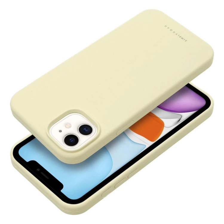 Etui do iPhone 11 ROAR CLOUD SKIN Silikonowe Jasnożółte Matowe