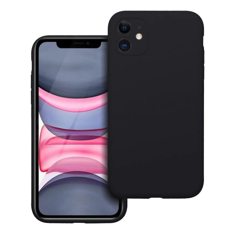 Etui do iPhone 11 Silicone 2mm Czarne Grube Silikonowe