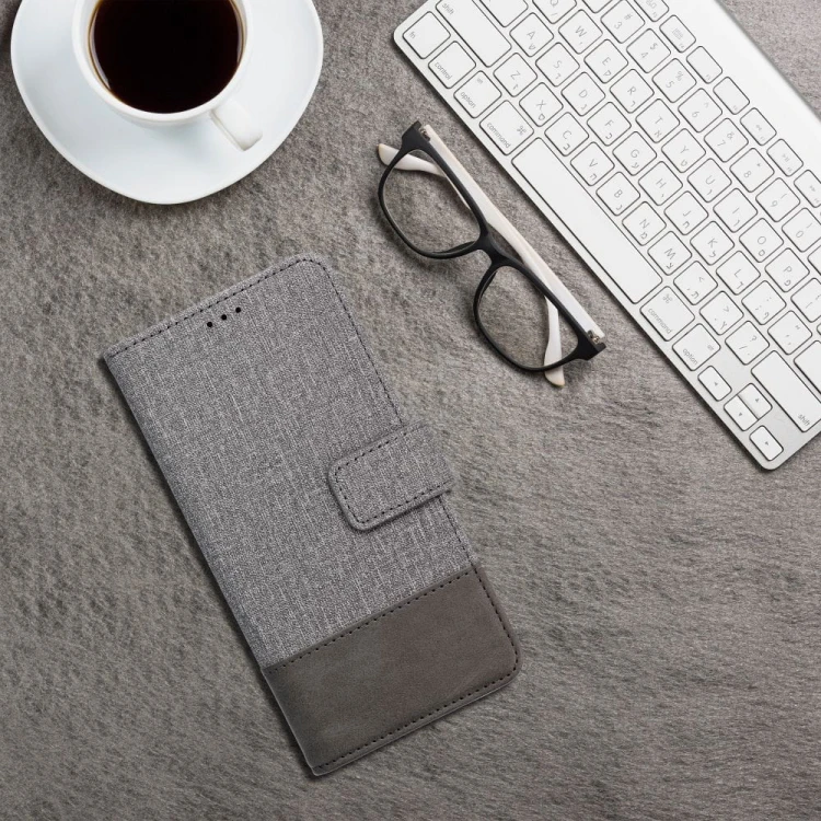 Etui z klapką do iPhone 11 Gomma Book Szare TPU Magnes