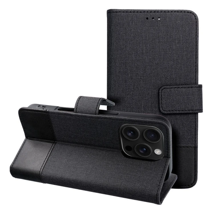 Etui z klapką do iPhone 11 Gomma Book Czarne TPU Magnes
