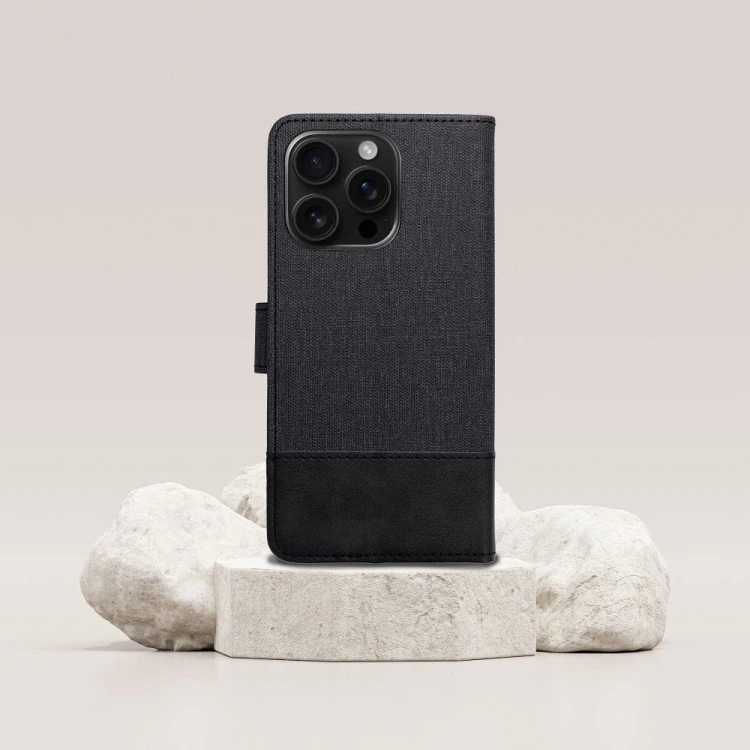 Etui z klapką do iPhone 11 Gomma Book Czarne TPU Magnes