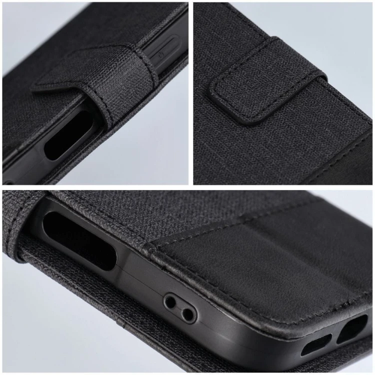 Etui z klapką do iPhone 11 Gomma Book Czarne TPU Magnes