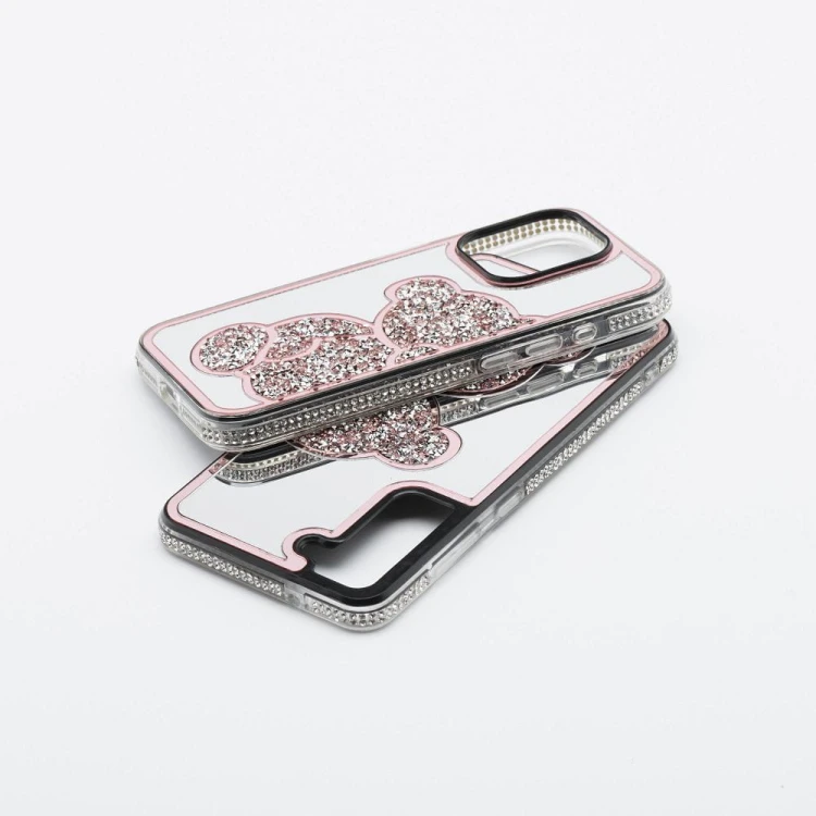 Etui do iPhone 11 Teddy Bear Różowe Brokatowe z Misiem