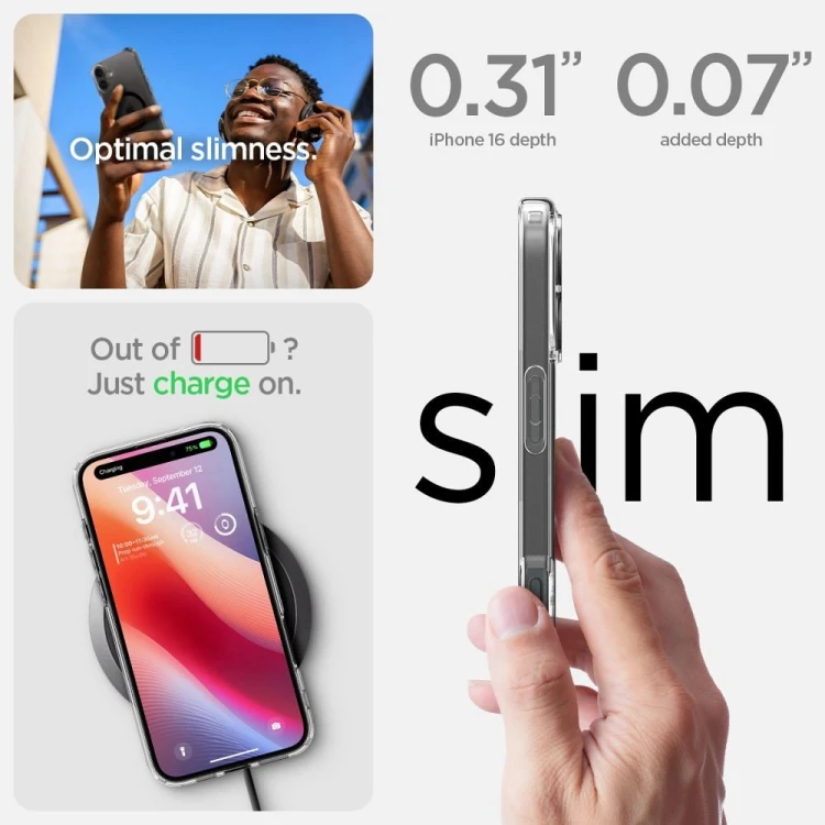 Niezawodne etui hybrydowe Spigen Ultra Hybrid Mag do iPhone 16 Plus – Black (Kompatybilne z MagSafe)