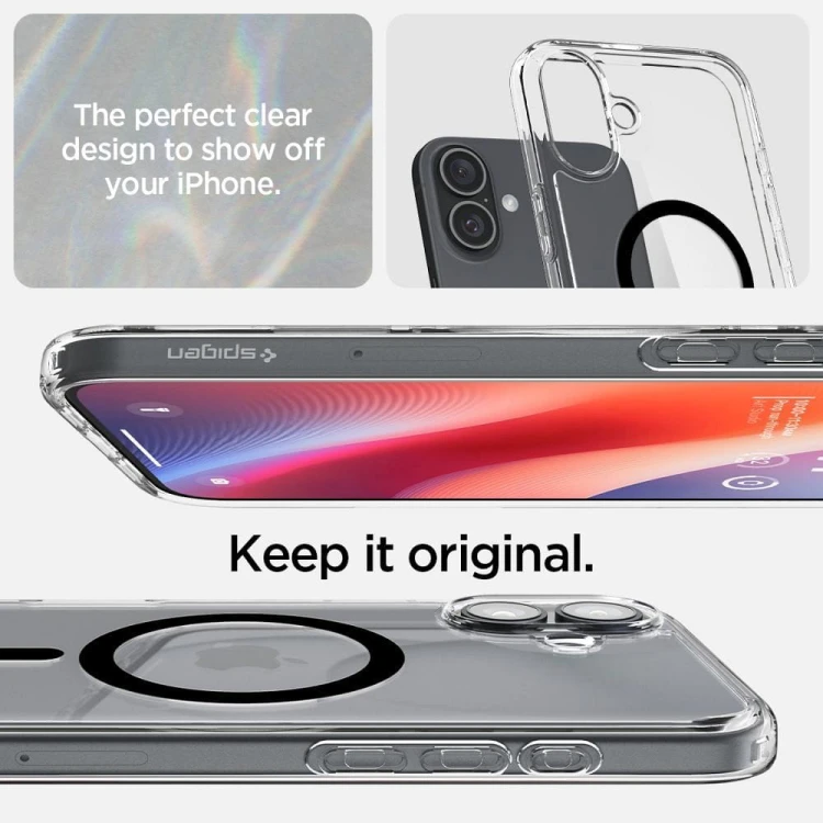 Niezawodne etui hybrydowe Spigen Ultra Hybrid Mag do iPhone 16 Plus – Black (Kompatybilne z MagSafe)