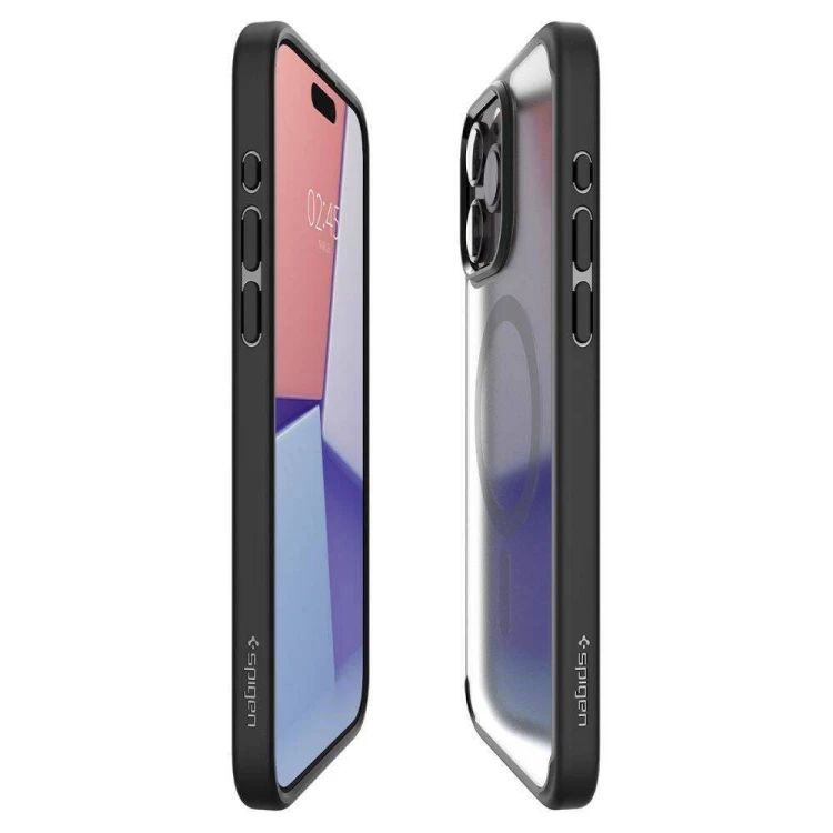 Niezawodne etui hybrydowe Spigen Ultra Hybrid Mag do iPhone 16 Pro – Frost Black (Kompatybilne z MagSafe)