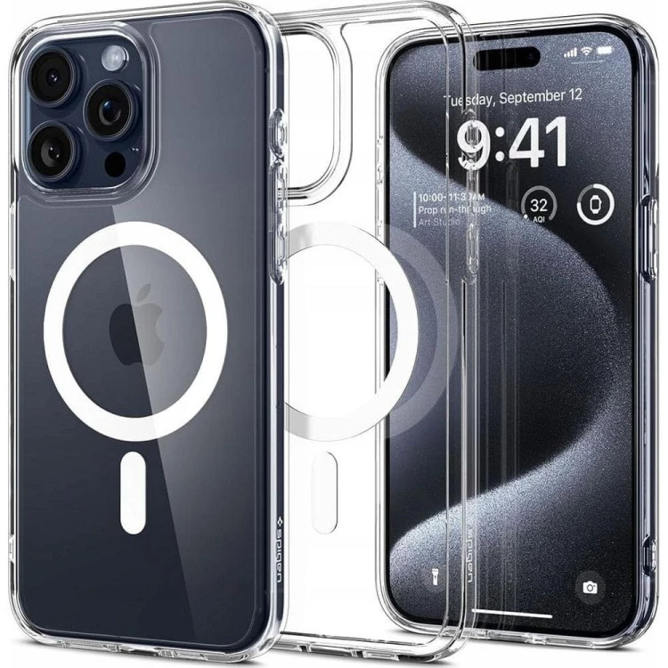 Niezawodne etui hybrydowe Spigen Ultra Hybrid Mag do iPhone 16 Pro Max – White (Kompatybilne z MagSafe)