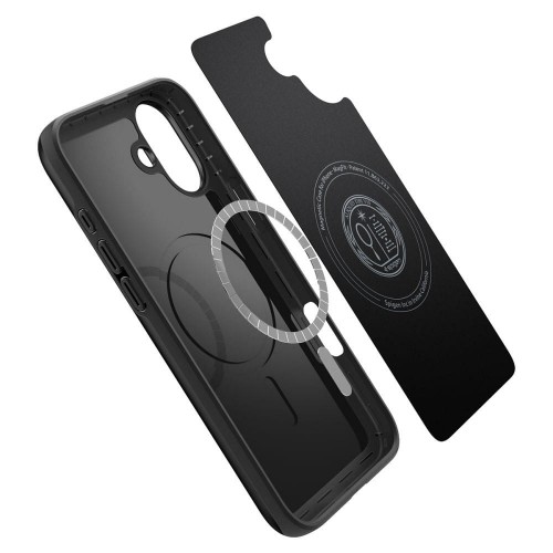 Ultra-cienkie etui hybrydowe Spigen Thin Fit Mag do iPhone 16 Plus – Black (Kompatybilne z MagSafe)