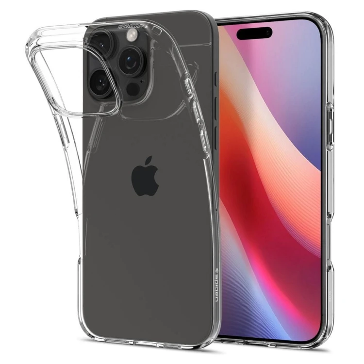 Krystalicznie przezroczyste etui Spigen Liquid Crystal do iPhone 16 Pro