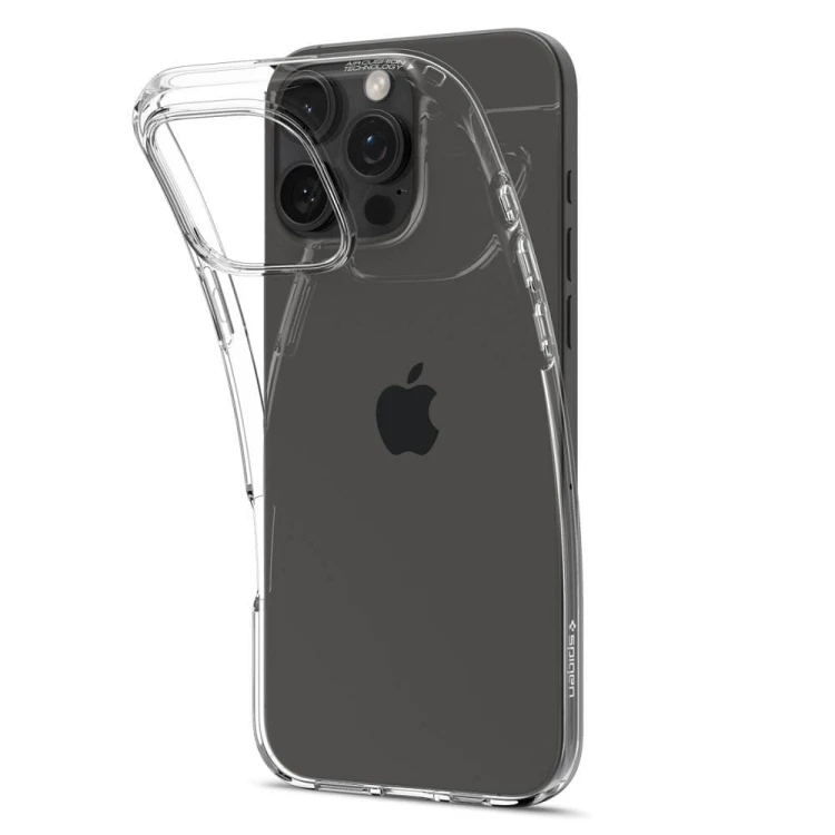 Krystalicznie przezroczyste etui Spigen Liquid Crystal do iPhone 16 Pro