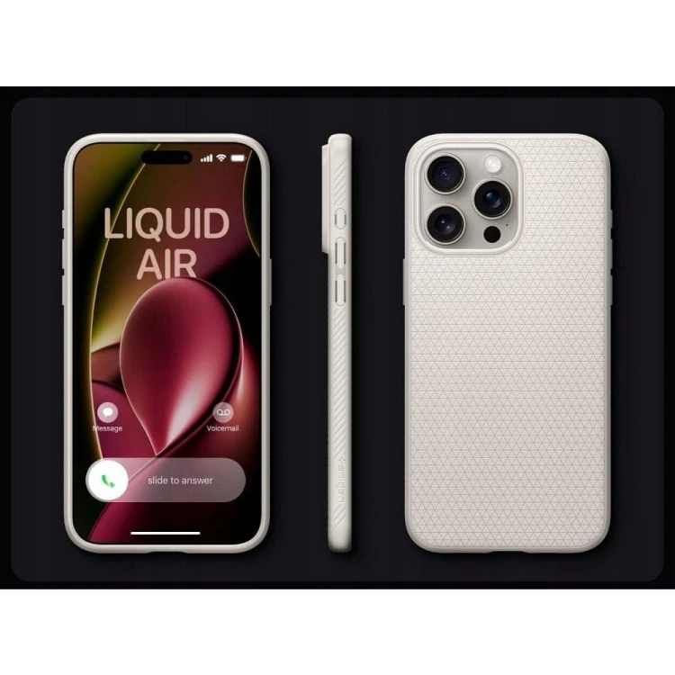 Smukłe etui ochronne Spigen Liquid Air do iPhone 16 Pro – Matte Black