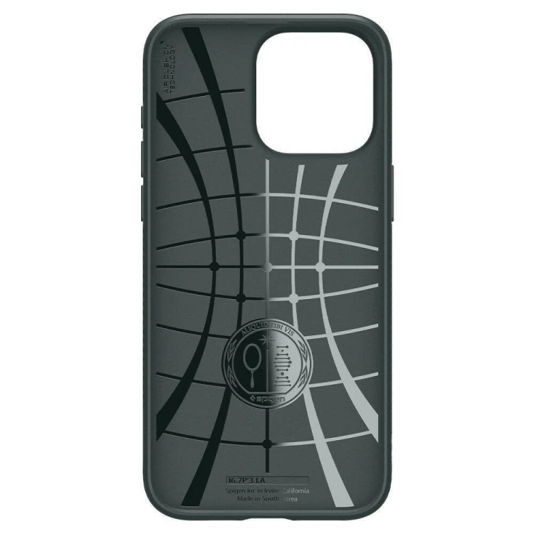 Smukłe etui ochronne Spigen Liquid Air do iPhone 16 Pro Max – Abyss Green
