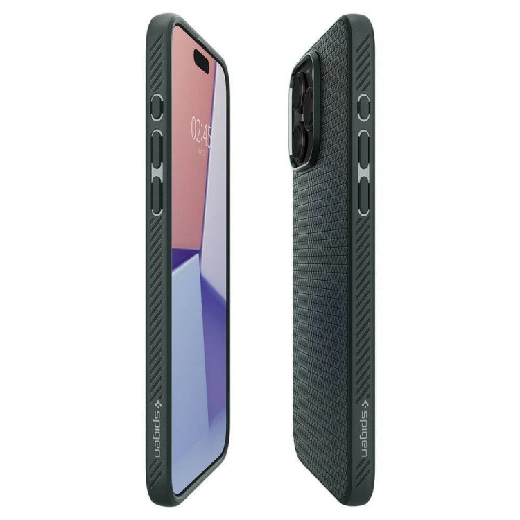 Smukłe etui ochronne Spigen Liquid Air do iPhone 16 Pro Max – Abyss Green