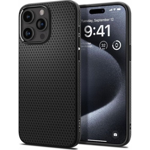 Smukłe etui ochronne Spigen Liquid Air do iPhone 16 Pro Max – Matte Black