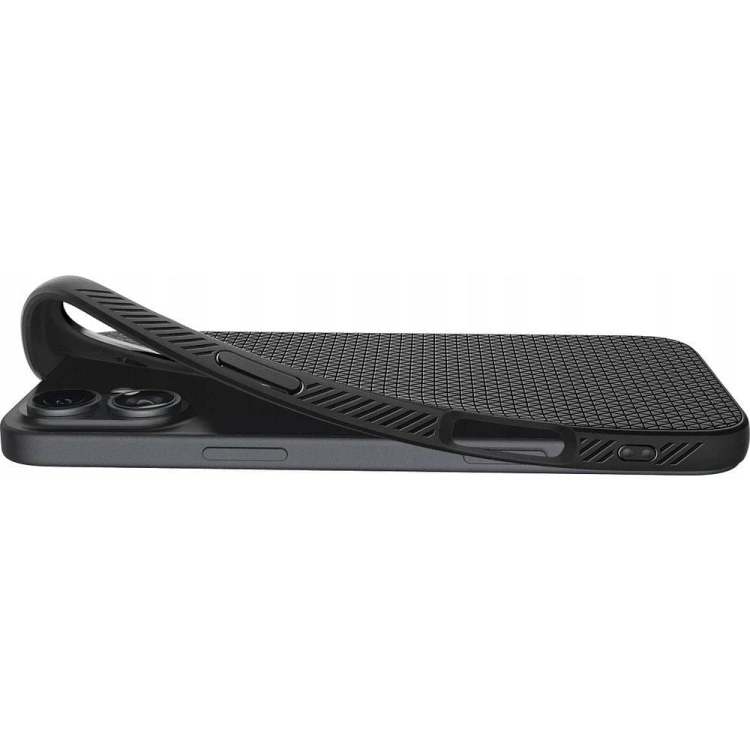 Smukłe etui ochronne Spigen Liquid Air do iPhone 16 – Matte Black