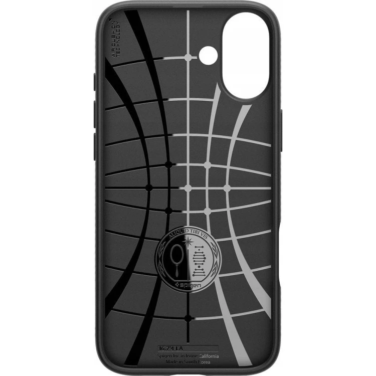 Smukłe etui ochronne Spigen Liquid Air do iPhone 16 – Matte Black