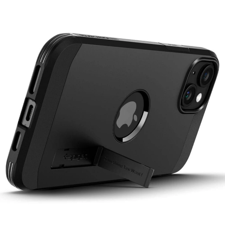 Ekstremalnie wytrzymałe etui Spigen Tough Armor Mag do iPhone 15 – Black (Kompatybilne z MagSafe)