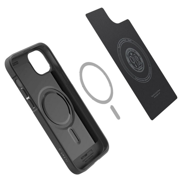Pancerne etui Spigen Core Armor Mag do iPhone 15 Plus – Matte Black (Kompatybilne z MagSafe)
