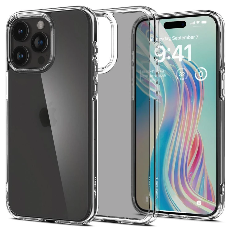 Niezawodne etui hybrydowe Spigen Ultra Hybrid do iPhone 15 Pro – Frost Clear