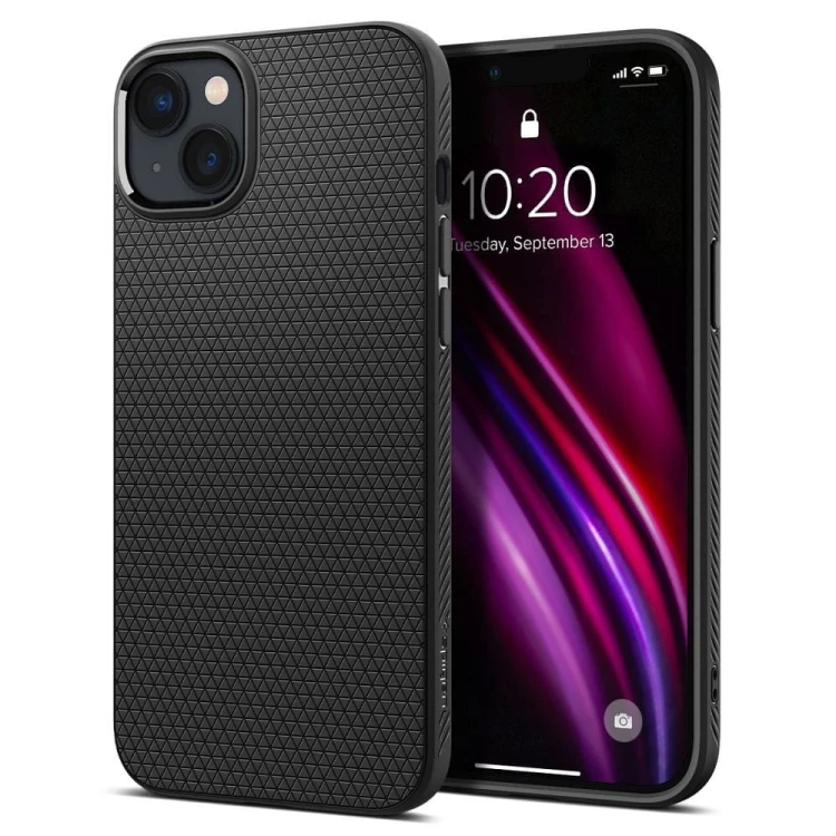 Smukłe etui ochronne Spigen Liquid Air do iPhone 14 – Matte Black