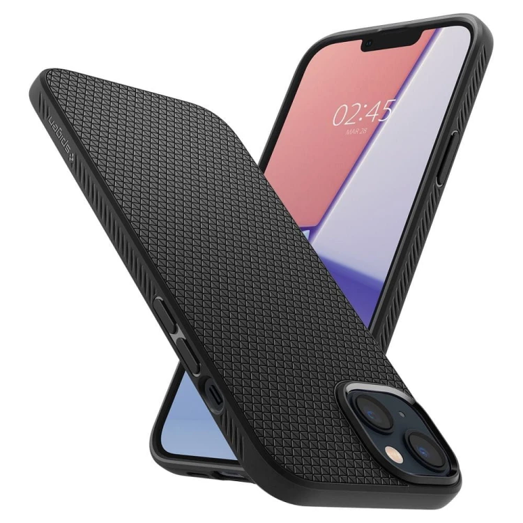 Smukłe etui ochronne Spigen Liquid Air do iPhone 14 – Matte Black