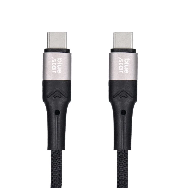 Kabel USB-C do USB-C Blue Star 60W PD QC4.0 Oplot 2m Czarny