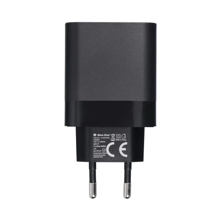 Ładowarka sieciowa Blue Star 45W USB-C PD QC4.0 Kabel USB-C Czarna