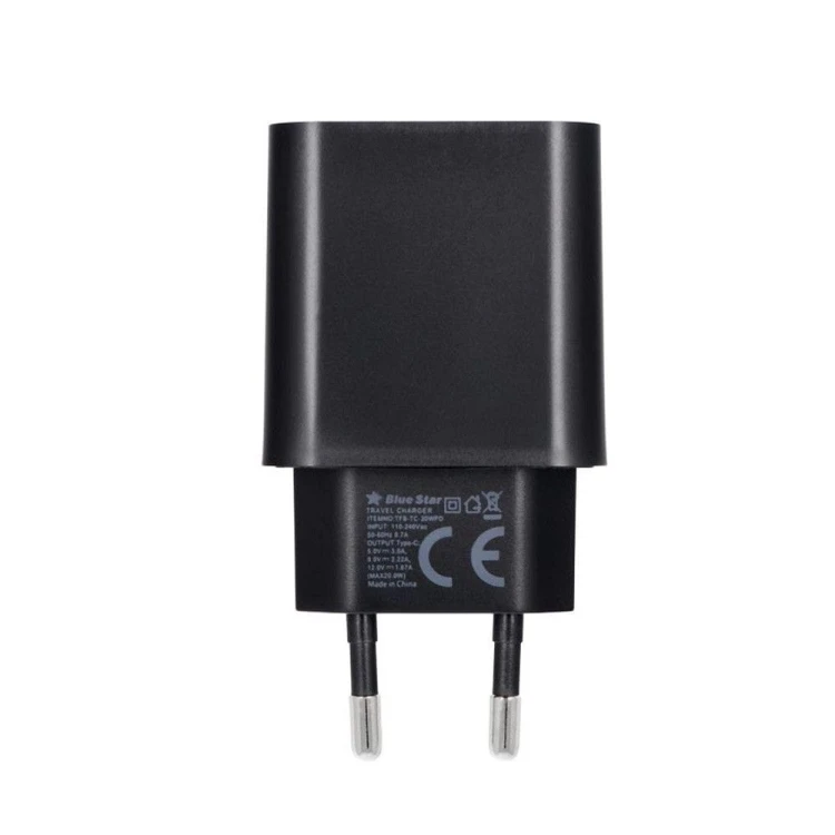 Ładowarka sieciowa Blue Star 20W USB-C PD QC4.0 Kabel Lightning Czarna