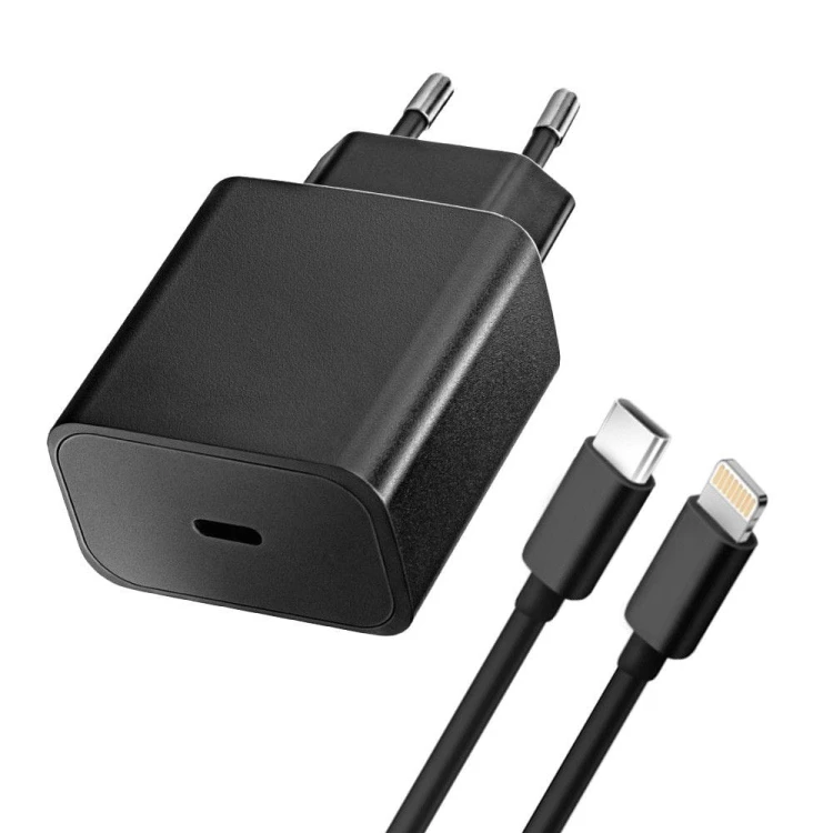 Ładowarka sieciowa Blue Star 20W USB-C PD QC4.0 Kabel Lightning Czarna