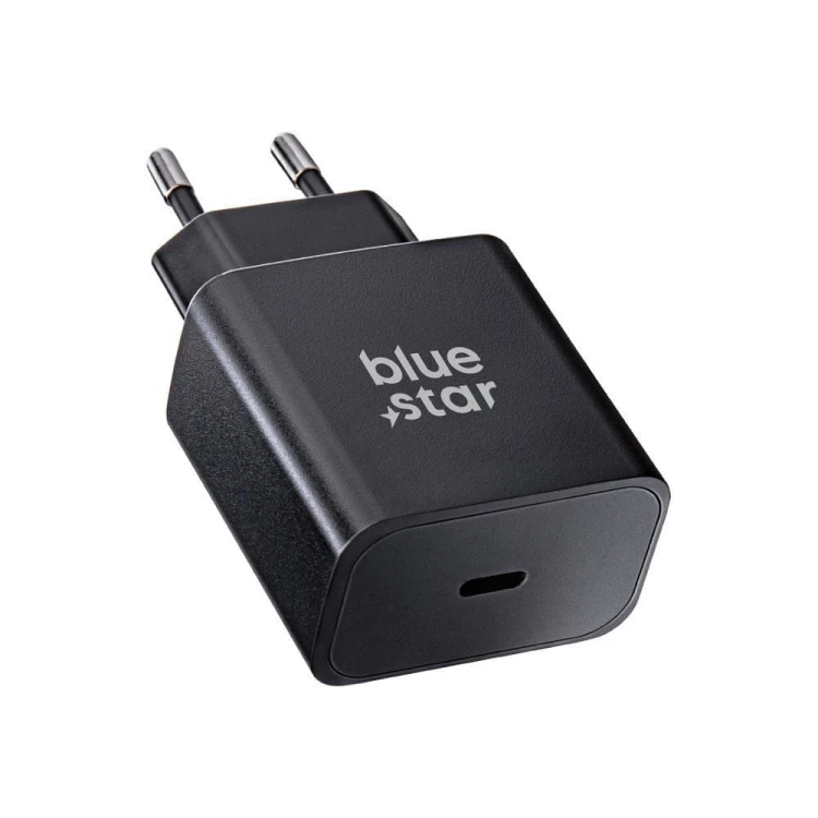 Ładowarka sieciowa Blue Star 25W USB-C PD QC4.0 Kabel USB-C Czarna