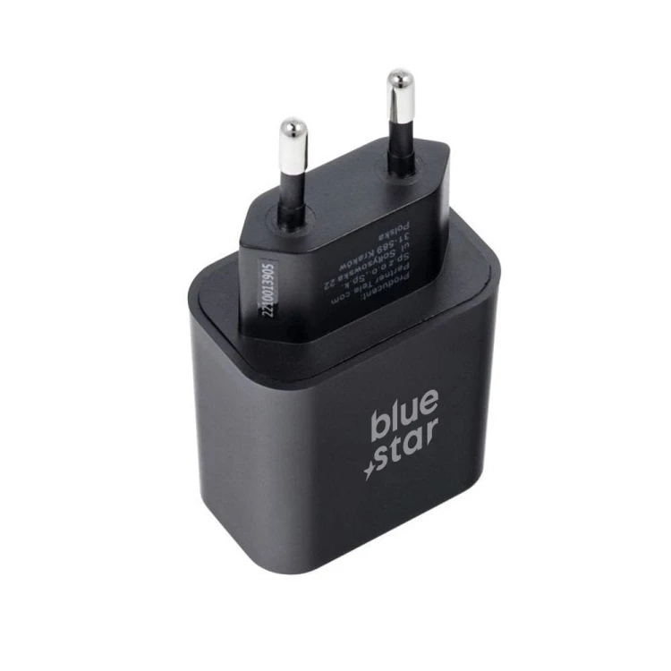 Ładowarka sieciowa Blue Star 25W USB-C PD QC4.0 Kabel USB-C Czarna
