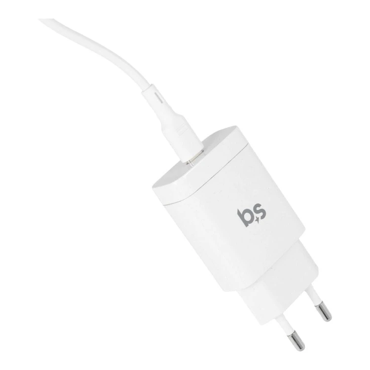 zybka ładowarka sieciowa Blue Star 18W USB-C PD QC4.0 Kabel Lightning Biała