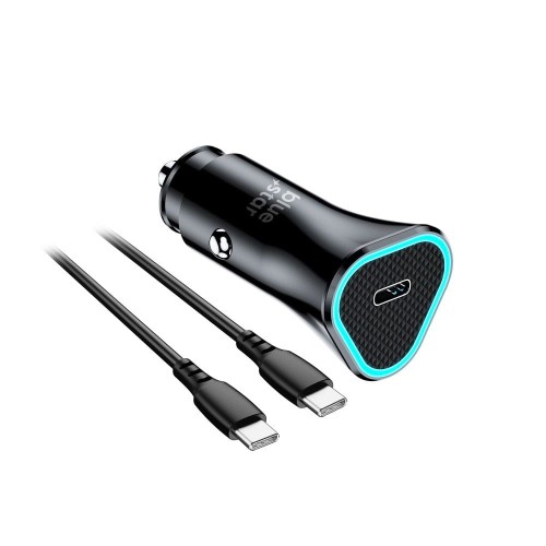 Ładowarka samochodowa Blue Star 20W PD QC3.0 Kabel USB-C 60W Czarna