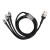 Kabel 3w1 Blue Star USB-A do Lightning USB-C Micro 3A 1,2m Czarny