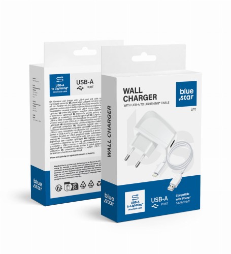 Ładowarka do iPhone Blue Star Lite 5W USB-A Kabel Lightning Biała