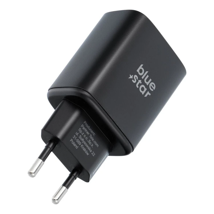 Ładowarka sieciowa Blue Star 60W USB-C AVS SFC2.0 do Samsung S26 Ultra Czarna