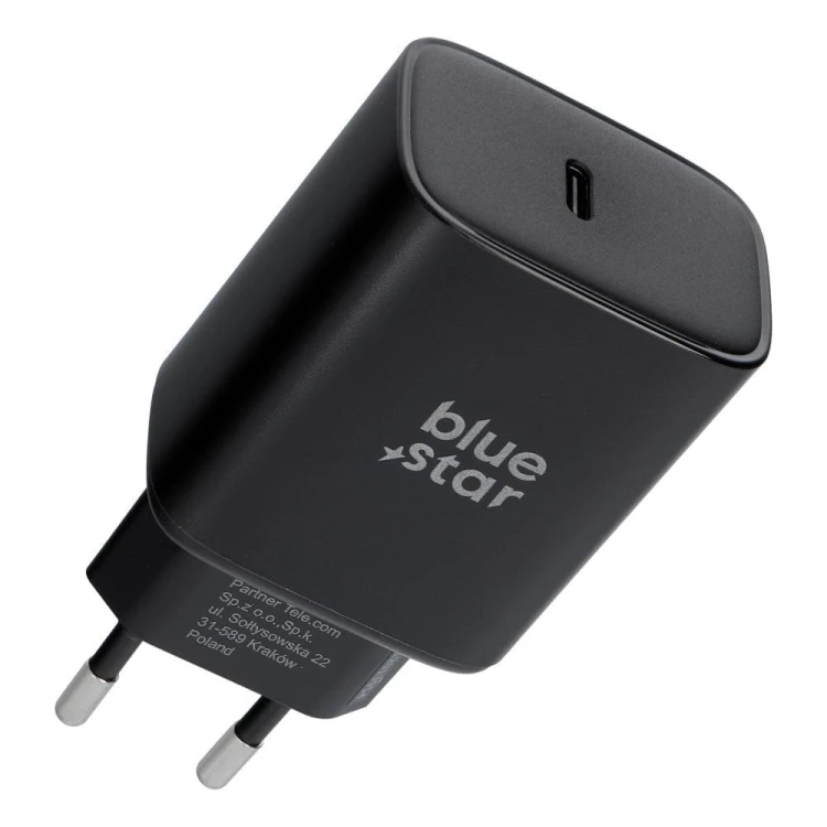 Ładowarka sieciowa Blue Star 60W USB-C AVS SFC2.0 do Samsung S26 Ultra Czarna