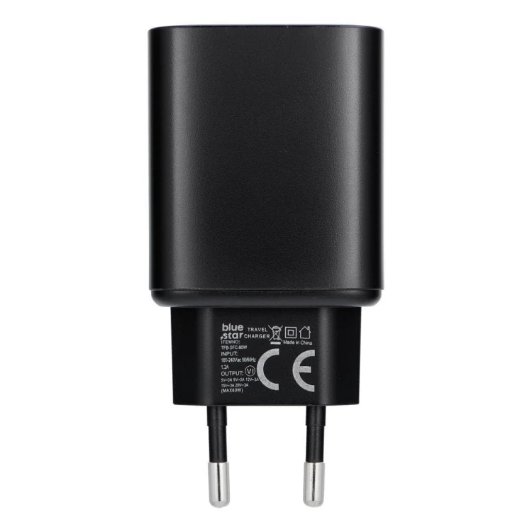 Ładowarka sieciowa Blue Star 60W USB-C AVS SFC2.0 do Samsung S26 Ultra Czarna