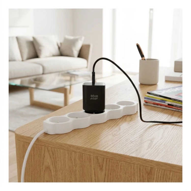 Ładowarka sieciowa Blue Star 60W USB-C AVS SFC2.0 do Samsung S26 Ultra Czarna
