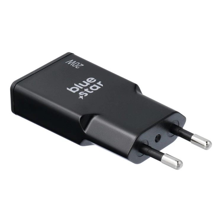 Ładowarka sieciowa Blue Star Slim GaN 20W USB-C PD QC4.0 Czarna