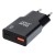 Ładowarka sieciowa Blue Star Slim GaN 25W USB-C USB-A PD QC4.0 Czarna
