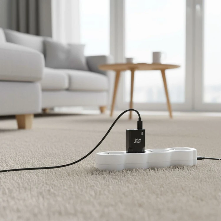 Ładowarka sieciowa Blue Star Slim GaN 25W USB-C USB-A PD QC4.0 Czarna