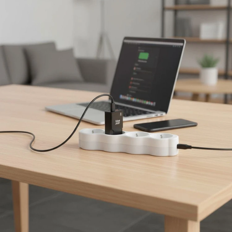 Ładowarka sieciowa Blue Star Slim GaN 25W USB-C USB-A PD QC4.0 Czarna
