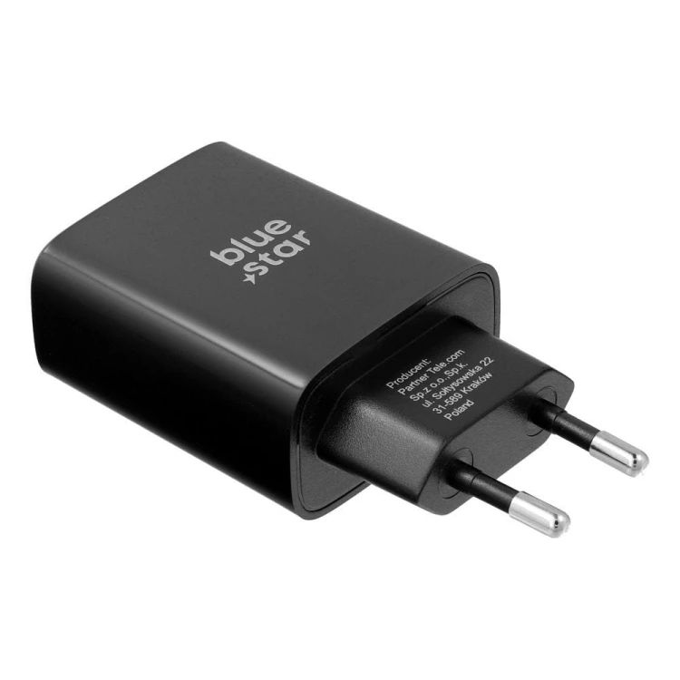 Ładowarka sieciowa Blue Star 35W USB-C PD QC4.0 AFC Czarna TFB-TC-35WPD