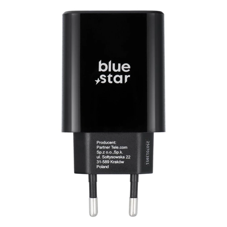 Ładowarka sieciowa Blue Star 35W USB-C PD QC4.0 AFC Czarna TFB-TC-35WPD
