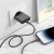 Płaska ładowarka sieciowa Hoco N37 Slim USB-C Power Delivery 20W + kabel Lightning 1m – czarna