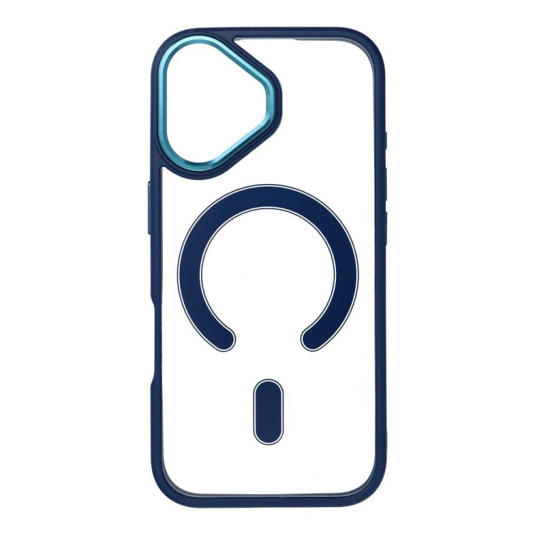 Przezroczyste etui ochronne Color Edge Mag Cover do iPhone 17 – Blue / Niebieskie (Kompatybilne z MagSafe)